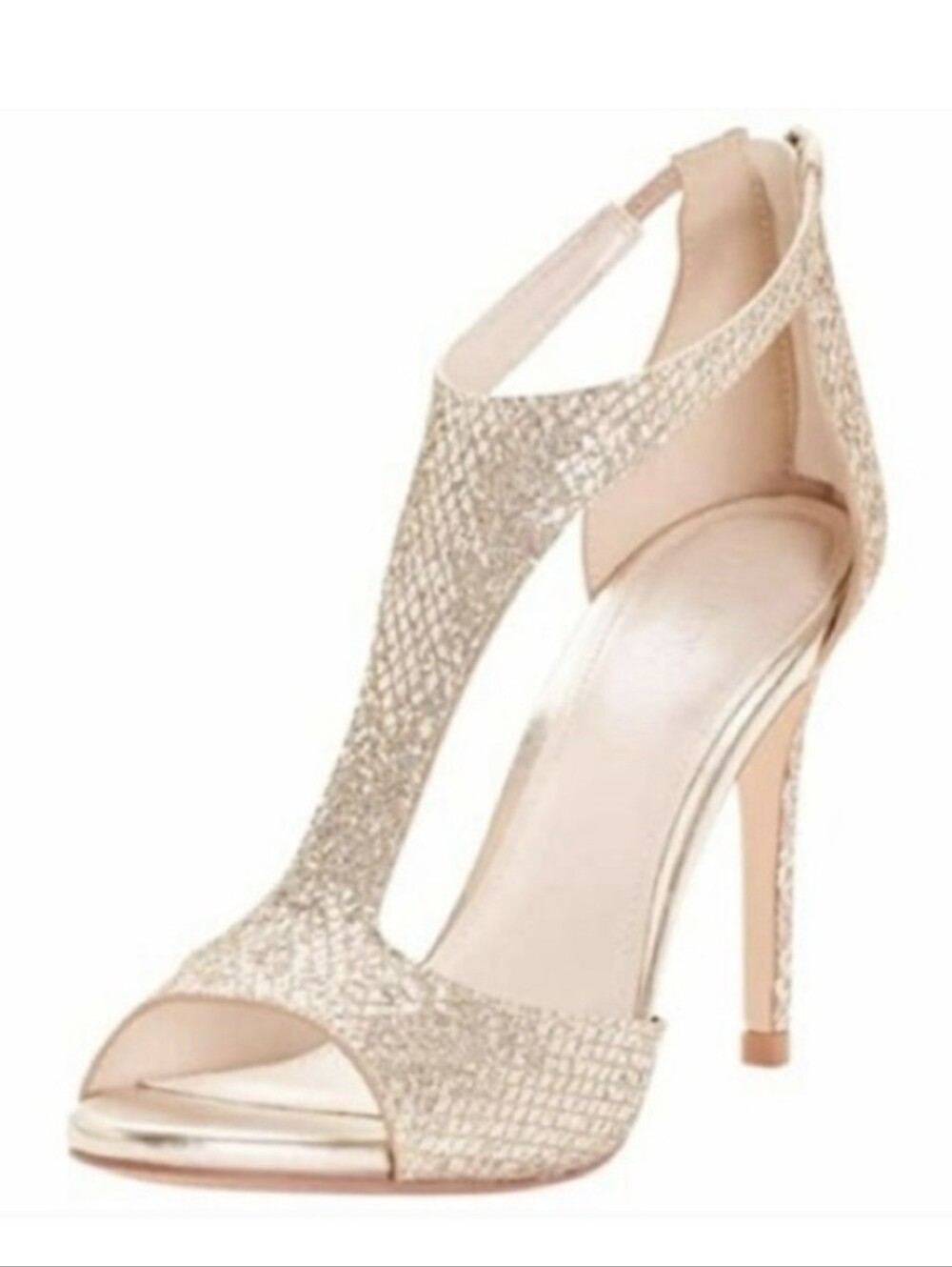 David's Bridal High Heel Glitter Shoe